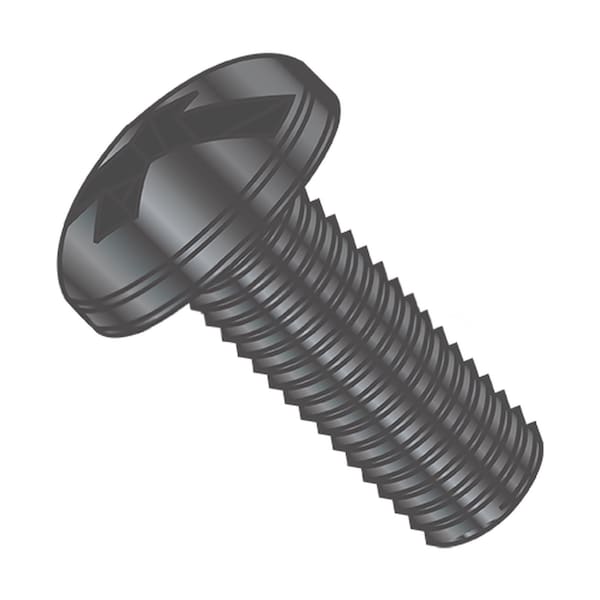 Usa Industrials #10-32 x 1/2 in Combination Phillips/Slotted Pan Machine Screw, Black Oxide Steel BULK-SCRW-6832 - main
